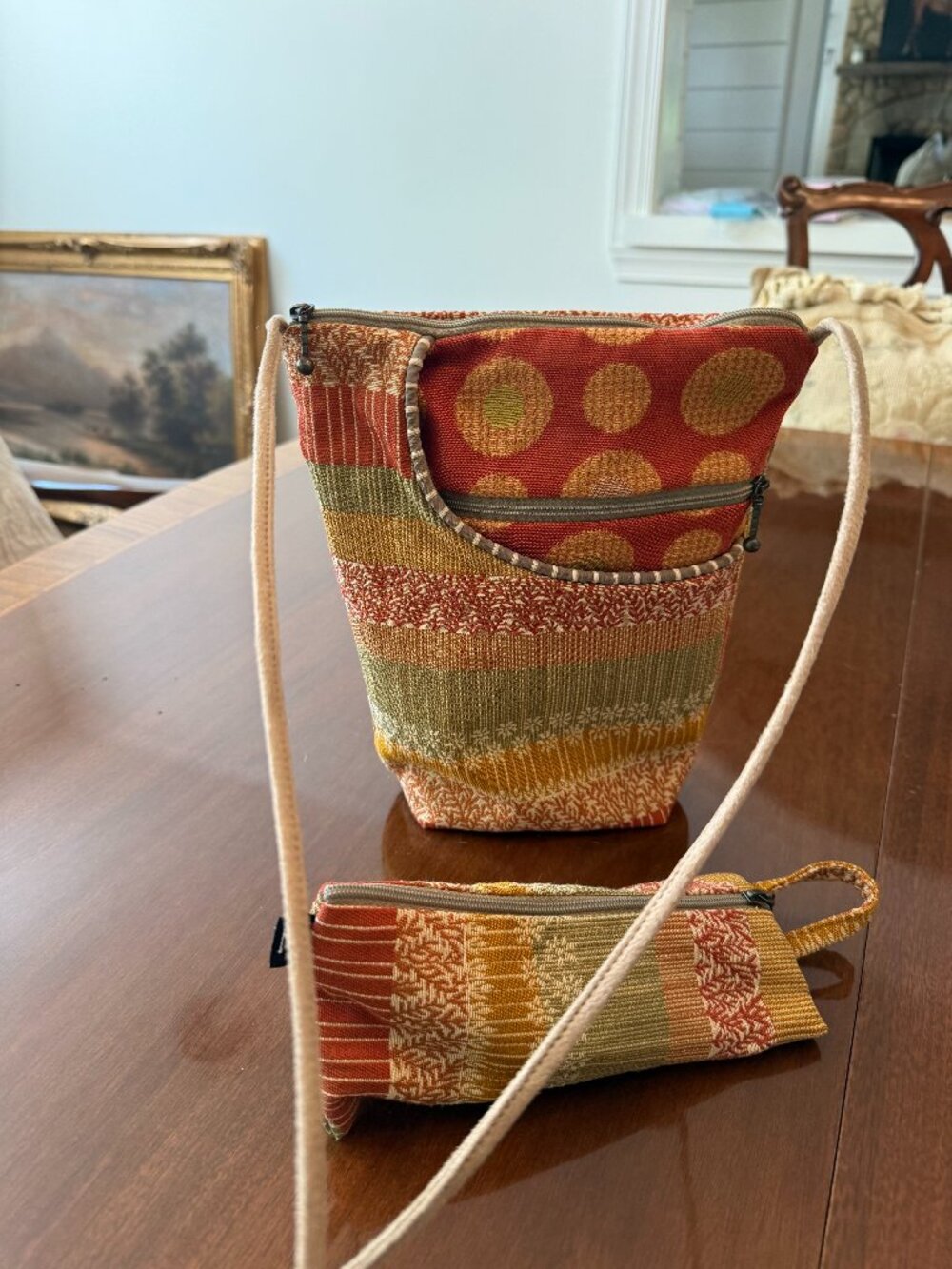 Maruca hand made handbag and glass case
